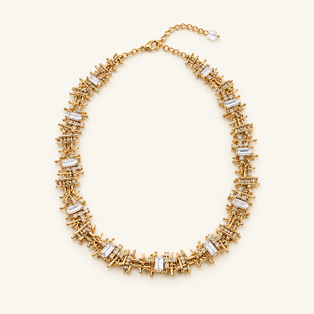 Aurelia Crystal Collar Necklace