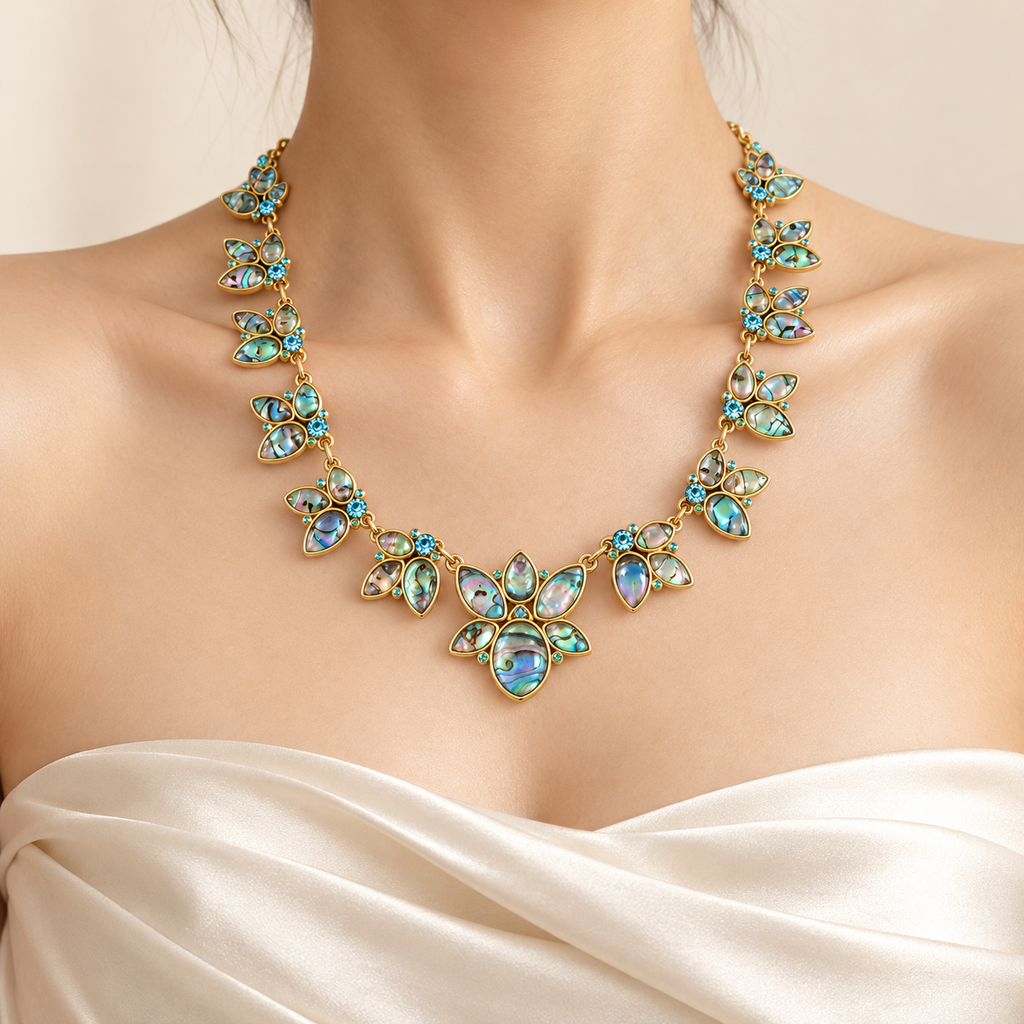 Ocean Bloom Statement Necklace