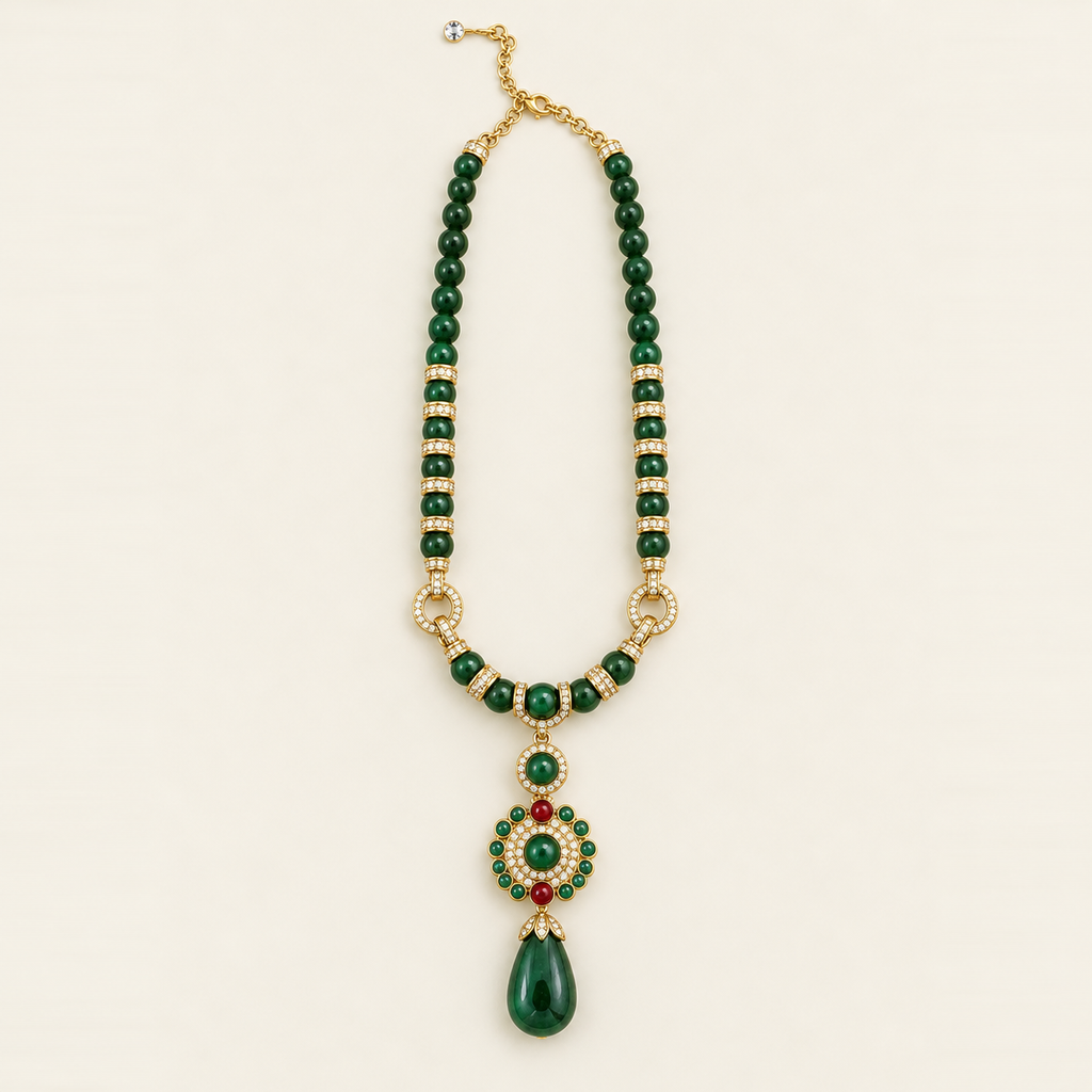 Verdant Halo Pendant Necklace
