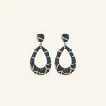 Vintage Blue Crystal Teardrop Earrings