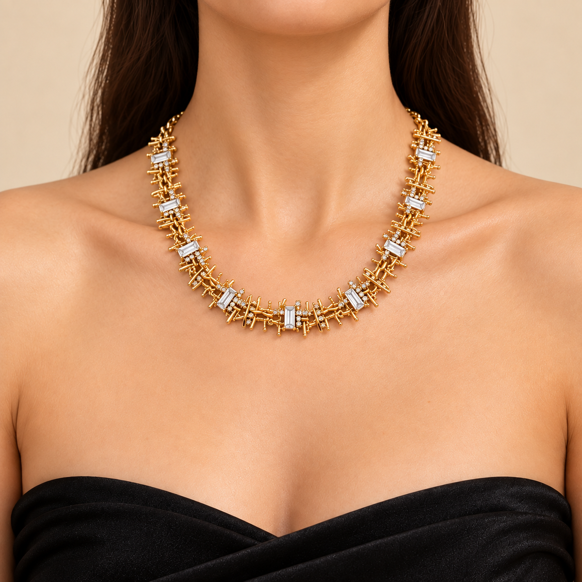 Aurelia Crystal Collar Necklace