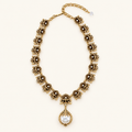 Botanical Pearl-Style Pendant Necklace