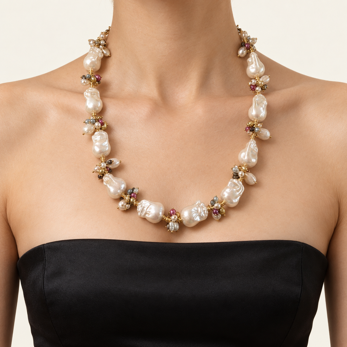Baroque Garden Pearl-Style Necklace