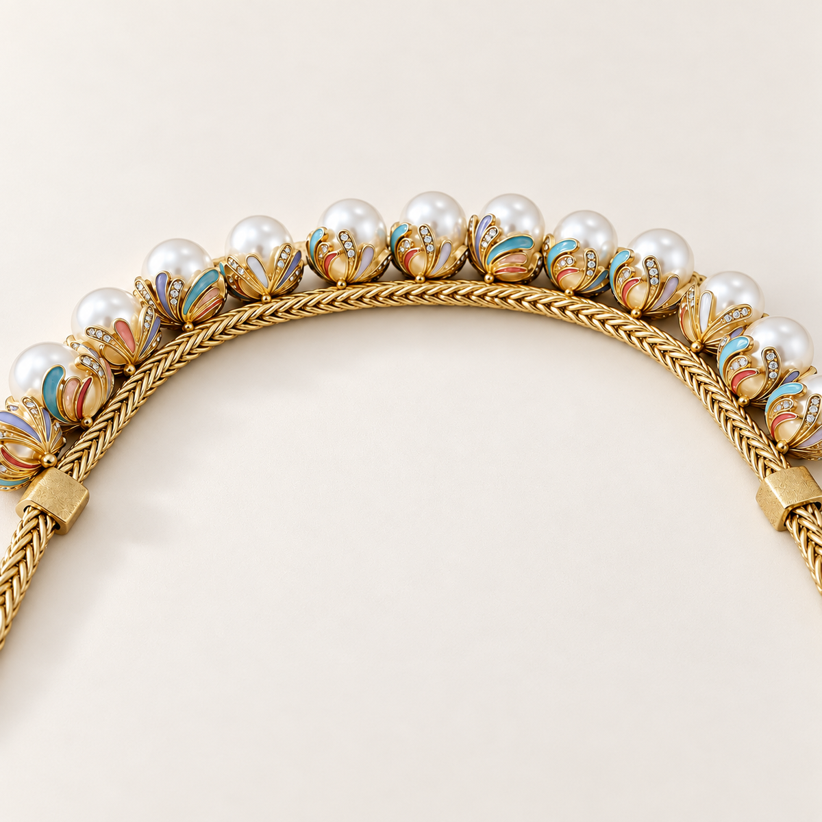 Aurora Petal Pearl-Style Necklace