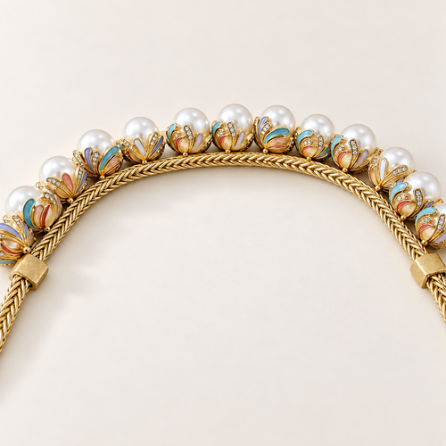 Aurora Petal Pearl-Style Necklace