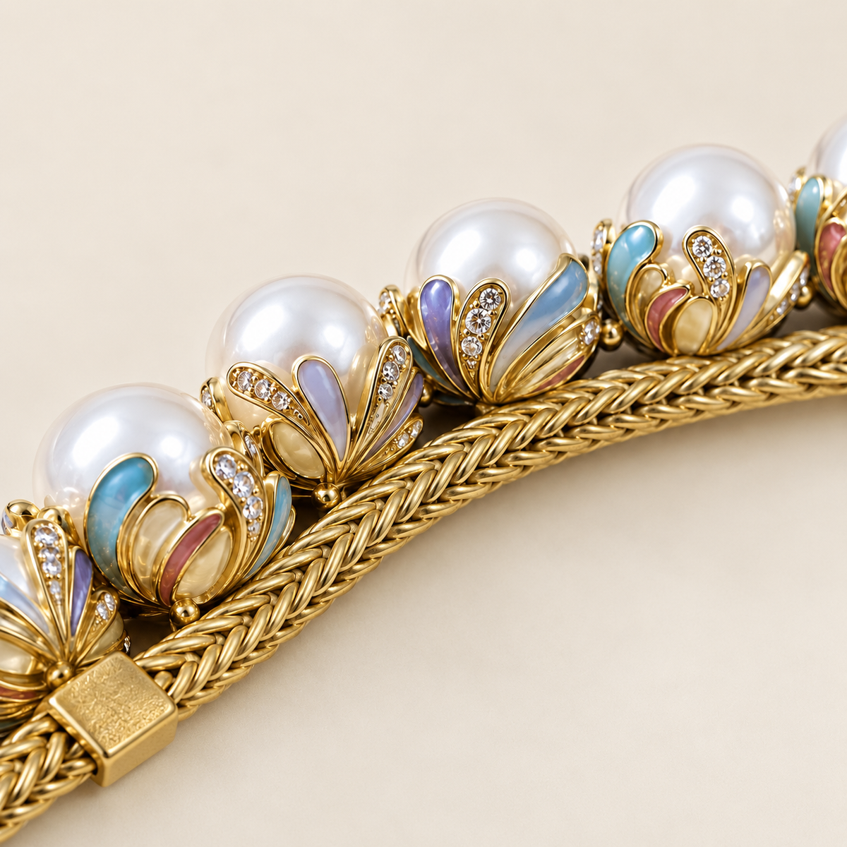 Aurora Petal Pearl-Style Necklace