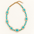 Azure Mosaic Statement Necklace