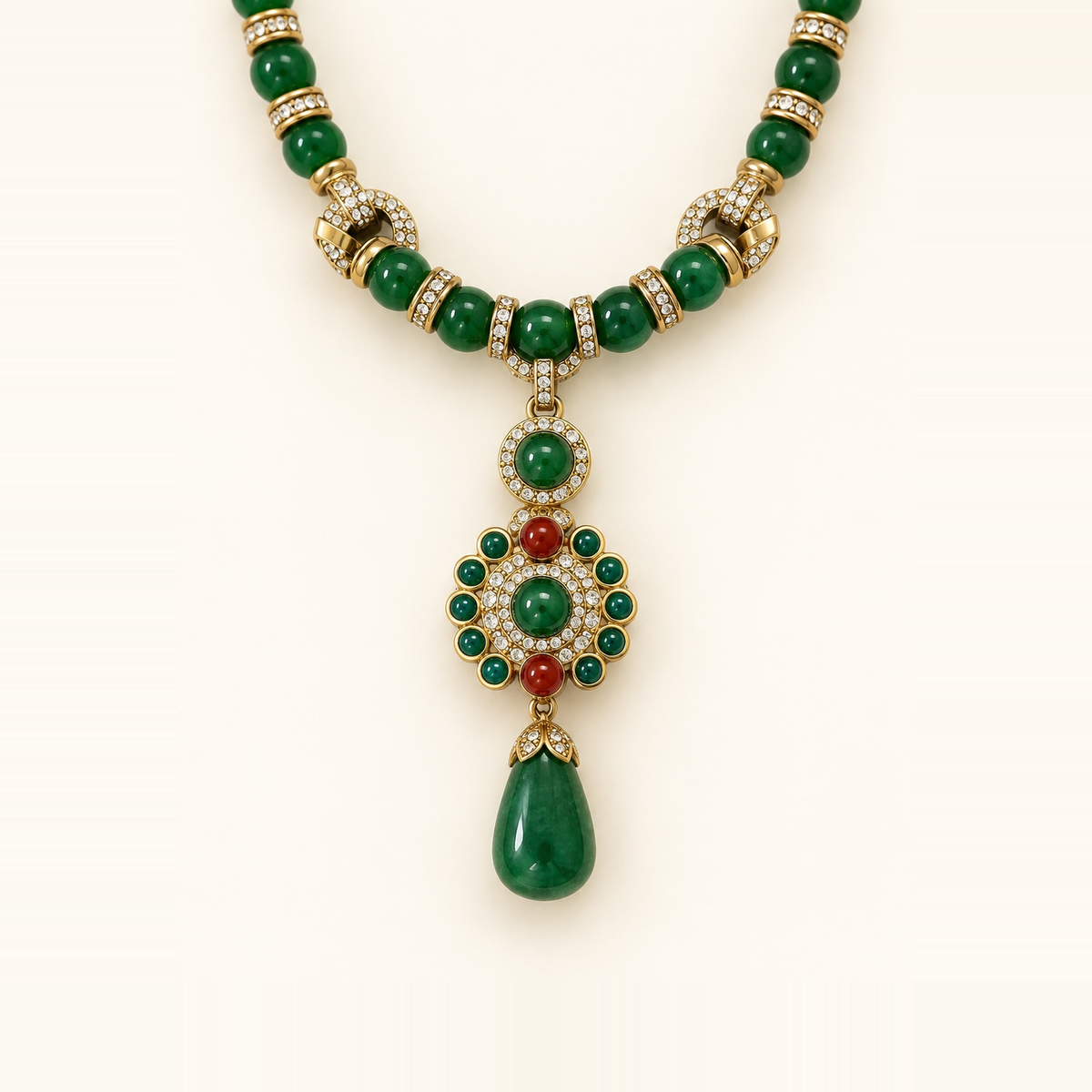Verdant Halo Pendant Necklace