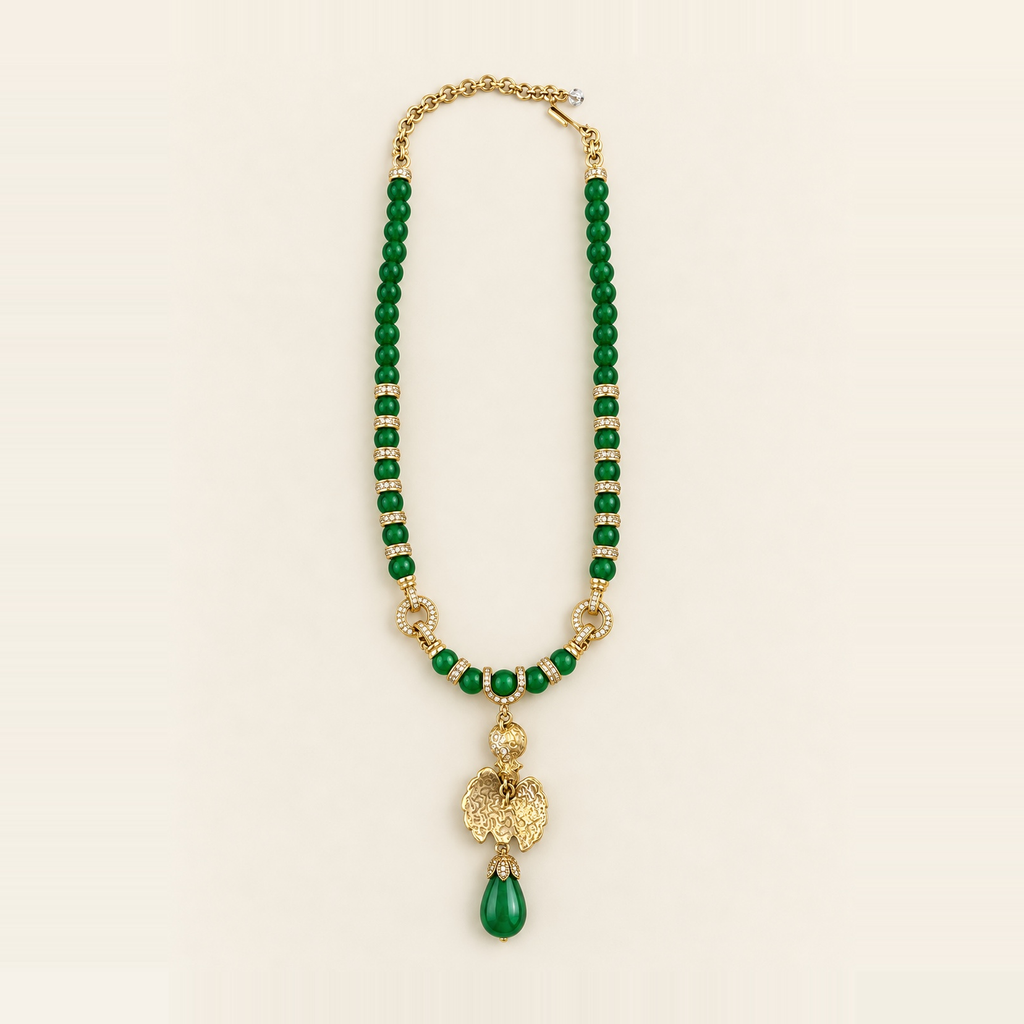 Verdant Halo Pendant Necklace