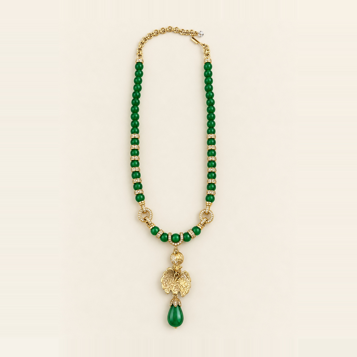 Verdant Halo Pendant Necklace