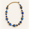 Midnight Blue Teardrop Statement Necklace