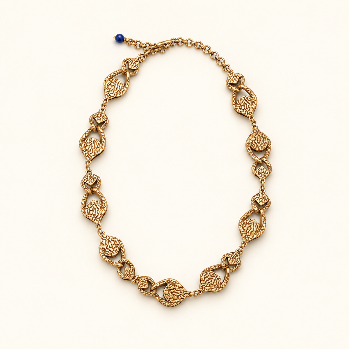 Midnight Blue Teardrop Statement Necklace